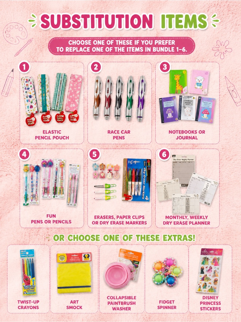 BACK TO SCHOOL BUNDLE: CHOOSE YOUR 6 ITEMS - Picture 2 of 8